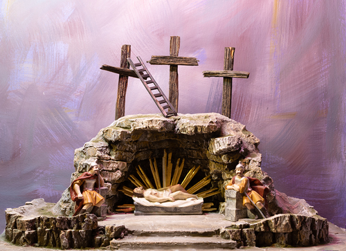 Die Fastenkrippe, Grablegung